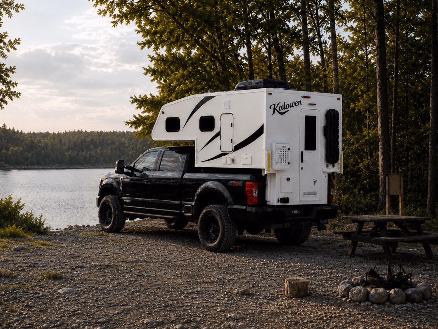 Exterior view of the Kalowen 250 truck camper
